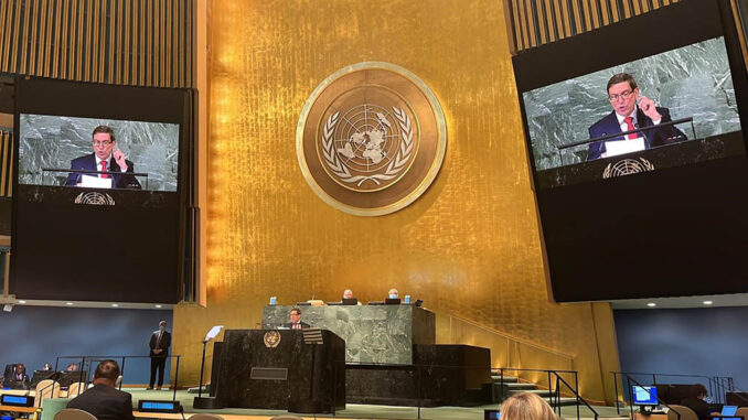 Bruno Rodríguez en la ONU 2022
