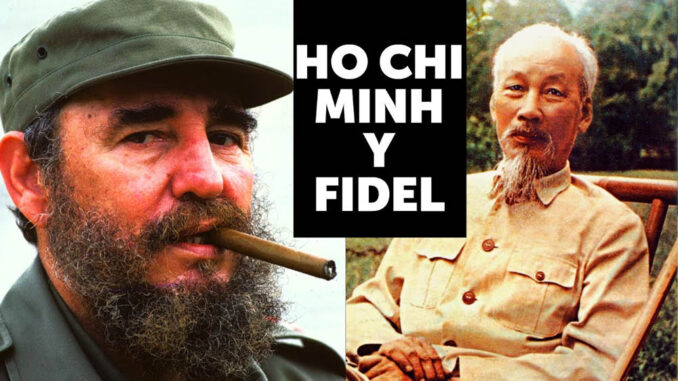 Ho Chi Minh y Fidel Castro