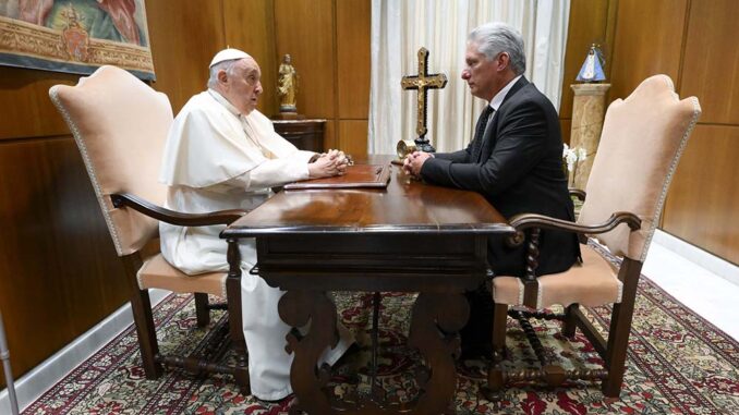 Visita de Díaz Canel al Vaticano