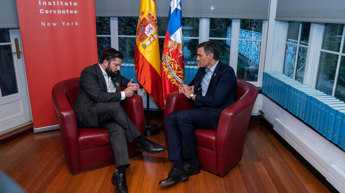 Pedro Sánchez y Gabriel Boric