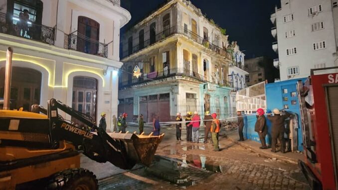Derrumbe en La Habana