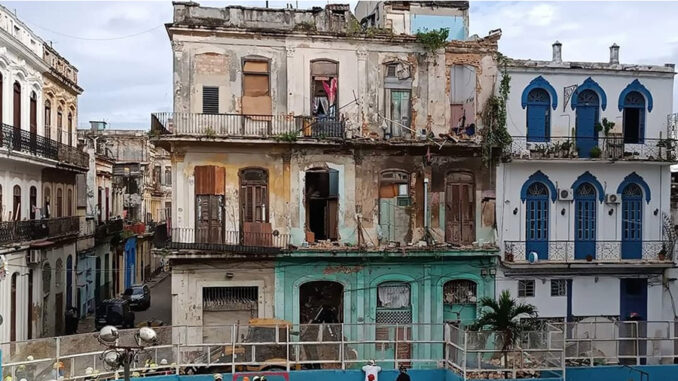 Derrumbe en La Habana