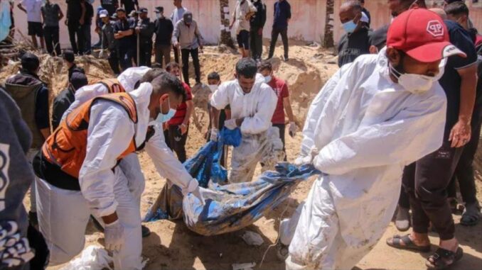 Fosas comunes Gaza