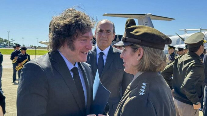 Javier Milei y Laura Richardson