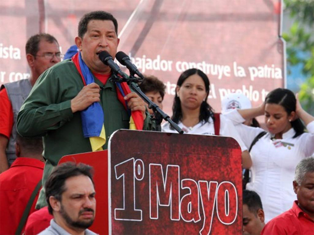 I lavoratori venezuelani dedicano i loro sforzi di mobilitazione a Hugo Chavez
