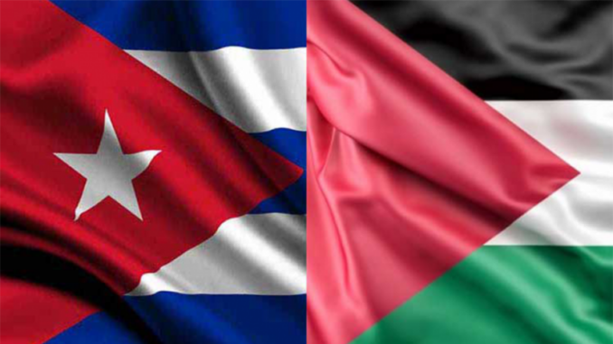 Banderas cuba-palestina