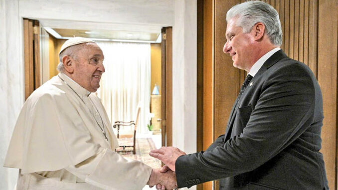 Diaz Canel - Papa francisco 1