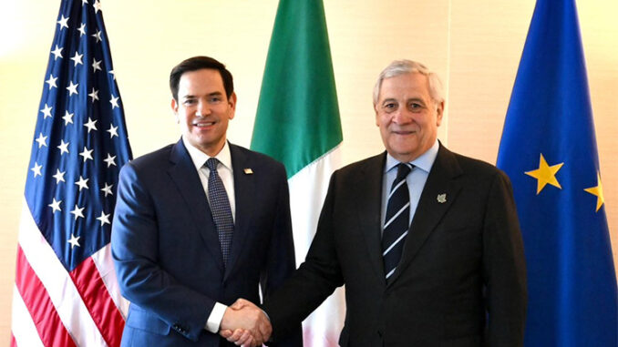 Antonio Tajani y Marco Rubio 2 Relaciones Estados Unidos- Italia