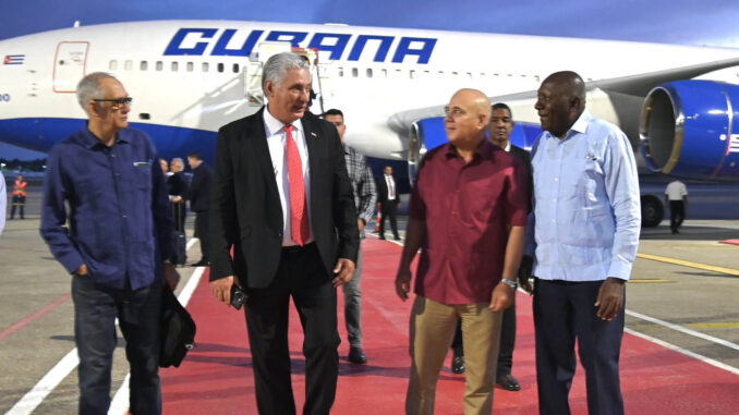 Díaz-Canel en Cuba Regresó a Cuba presidente Díaz-Canel tras visita oficial a Rusia