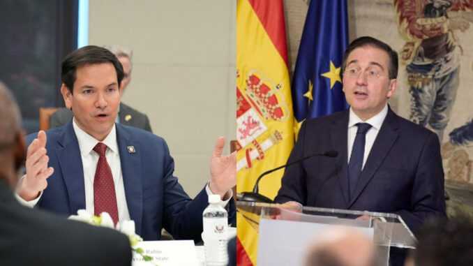 Marco Rubio y José Manuel Albares webp Relaciones Estados Unidos- España