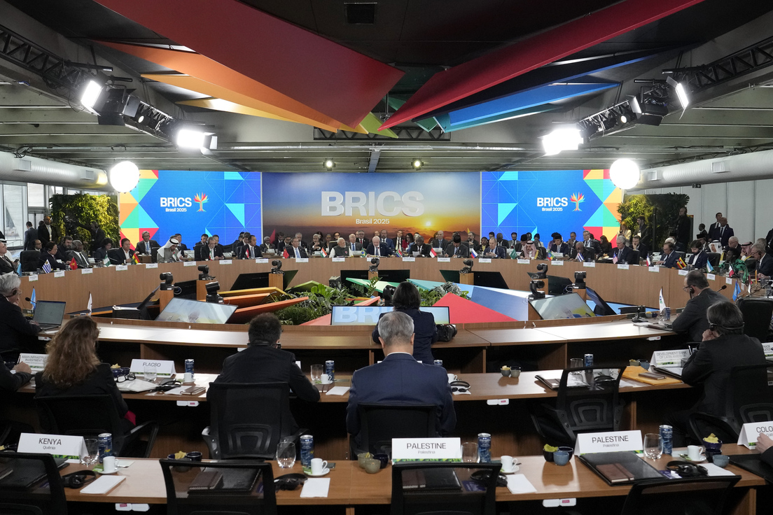Líderes mundiales participan en la XVII Cumbre de los BRICS, Río de Janeiro, Brasil, 7 de julio de 2025.