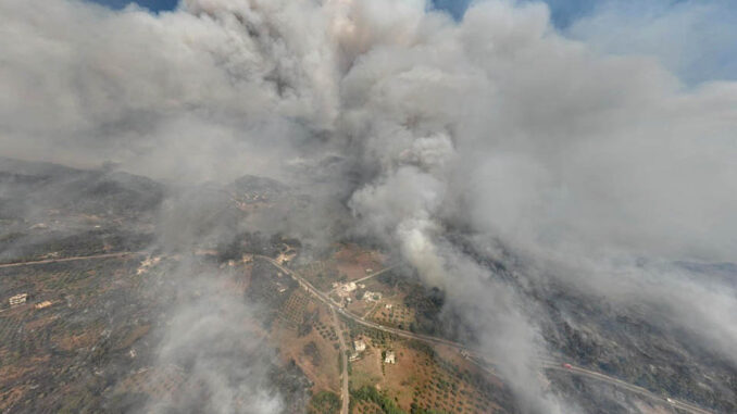 Relaciones Israel-Siria. Incendios
