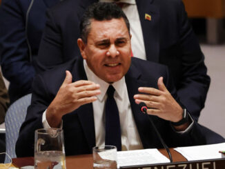 El representante permanente de Venezuela ante Naciones Unidas, Samuel Moncada, interviene durante una reunión de emergencia del Consejo de Seguridad sobre Venezuela. 23 de diciembre de 2025 Spencer Platt / Gettyimages.ru